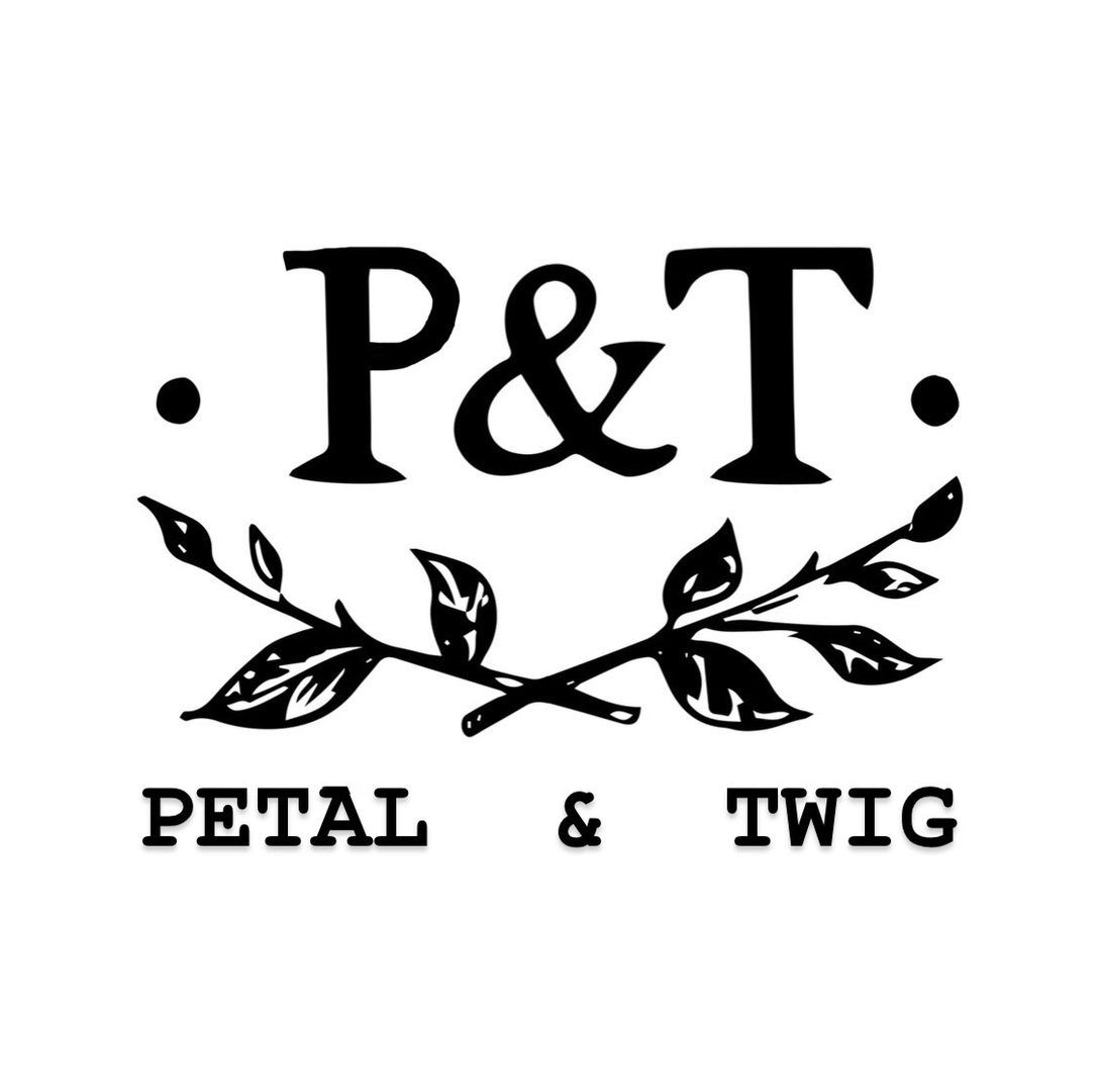 Petal & Twig logo: P&T.
