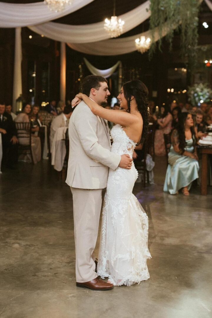 Bride and groom's first dance.